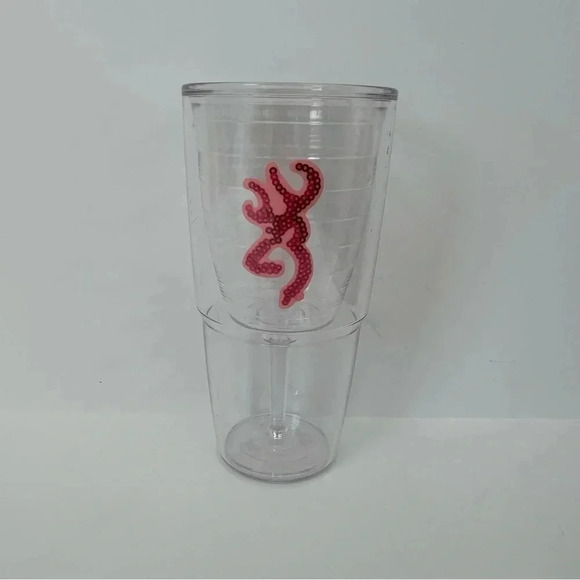 Tervis Pink Browning Wine Glass Tervis Cup - Picture 1 of 4